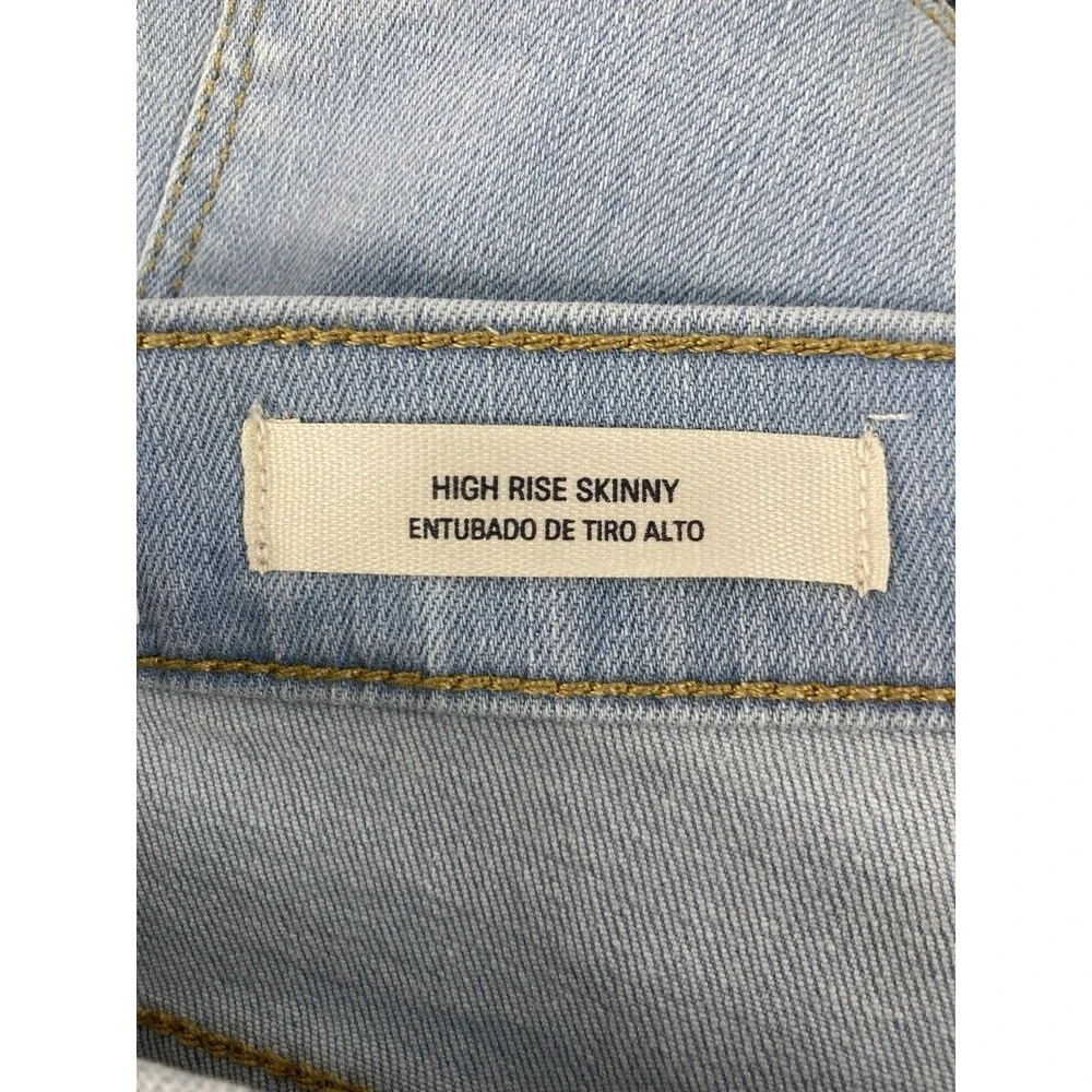 Universal Thread Jeans Womens 14 Short High Rise Skinny Light Wash Stretch NWT